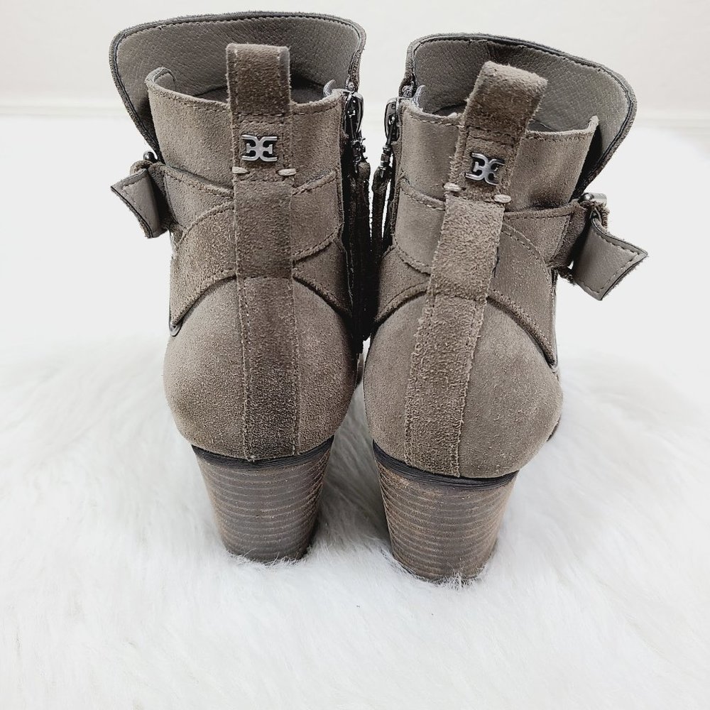 Sam Edelman Suede Buckle Morris Booties - Picture 4 of 8